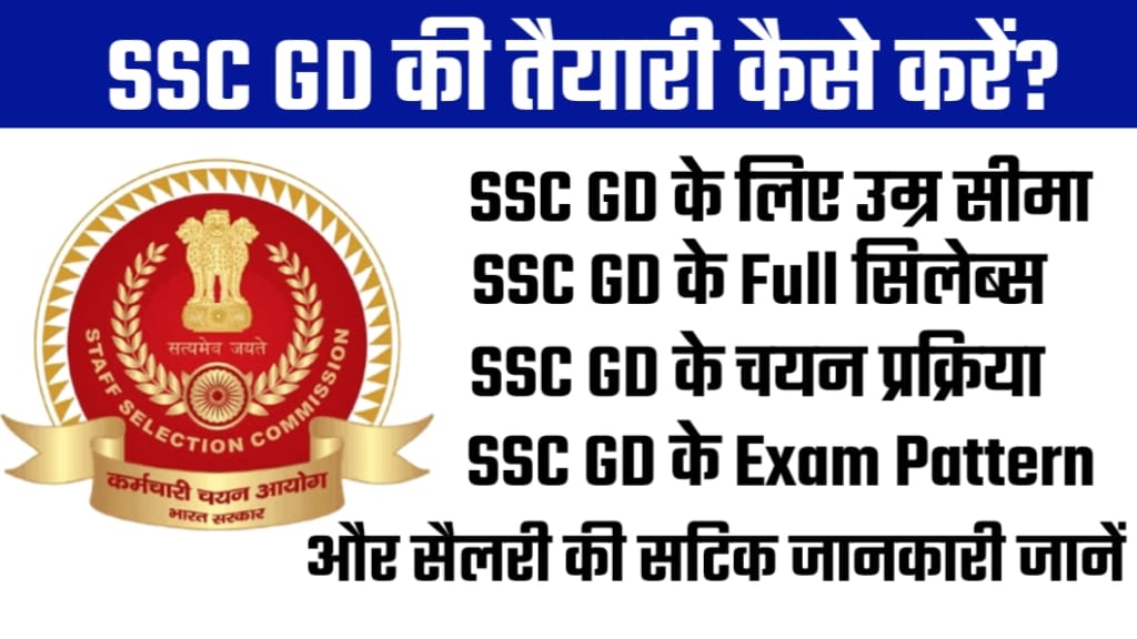 2025 Me SSC GD Ki Tyari kaise kare, SSC GD के लिए Age Limit क्या है?, SSC GD की Salary Kitna Hai, SSC GD के लिए योग्यता क्या है?